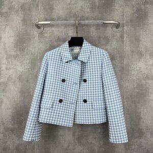🚩steal Authentic Dior Light Blue Houndstooth Blazer